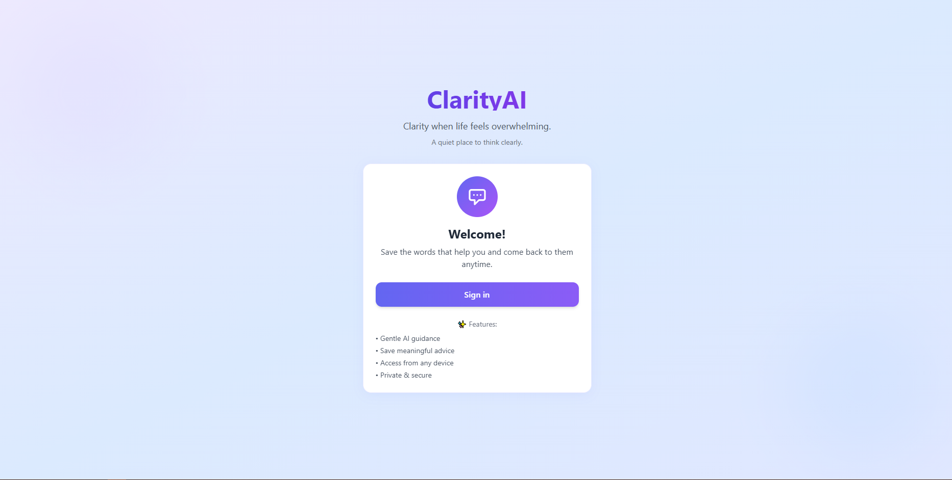 Clarity AI screenshot 2