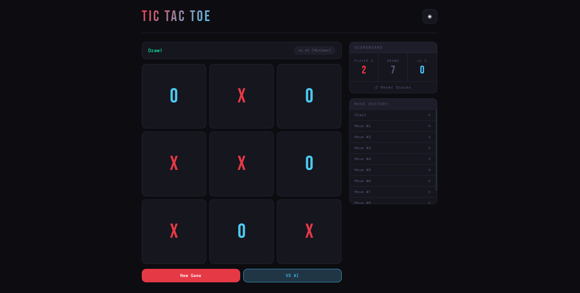 Tic Tac Toe AI